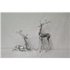 Image 2 : Qty 2 Metal Reindeer Figurines w/ Removable Antlers 22" Tall