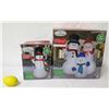 Image 1 : Qty 2 AirBlown Inflatables Yard Decorations: 7' Snowman & 10' Snowman Family