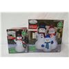 Image 2 : Qty 2 AirBlown Inflatables Yard Decorations: 7' Snowman & 10' Snowman Family