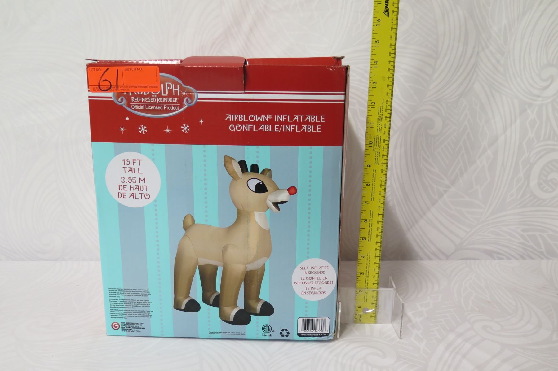 AirBlown Inflatables 10' Tall Rudolph the Red Nosed Reindeer Yard ...