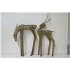 Image 2 : Qty 2 Woven Reindeer Yard Decorations 32" & 40"+ Height