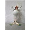Image 2 : Long-Legged Bird Figurine w/ Feathers & Maker's Mark PB 10 - 7.5" Tall