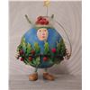 Image 1 : Round Holiday Elf Ornament w/ Peace on Earth & Maker's Mark PB* - 6" Height