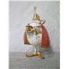 Image 2 : King Figurine w/ Crown, Cape & Maker's Mark - 6.5" Tall
