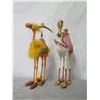 Image 2 : Qty 2 Camel Figurines: White Porcelain & Yellow w/ Maker's Mark PB 10 - 11" Tall