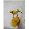 Image 3 : Qty 2 Camel Figurines: White Porcelain & Yellow w/ Maker's Mark PB 10 - 11" Tall