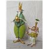 Image 1 : King Figurine & Dog w/ Crown & Maker's Mark PB 10 - 6" & 10" Tall