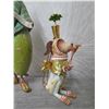 Image 8 : King Figurine & Dog w/ Crown & Maker's Mark PB 10 - 6" & 10" Tall