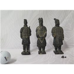 Qty 3 Chinese Soldiers, 7" Tall