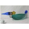 Image 1 : Borowski Germany Blown Glass Bird Bowl 6" Height