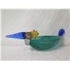 Image 2 : Borowski Germany Blown Glass Bird Bowl 6" Height