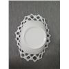 Image 8 : White Porcelain Basket w/ Cut-Out Design & Scalloped Edges 4" Ht, Approx. 10" Dia.
