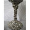 Image 8 : Qty 2 Arthur Court 1986 Metal Candle Holders w/ Frosted Glass 6.5" Height