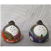 Image 1 : Qty 2 Oriental Ornaments w/ Maker's Mark 2.5" Height