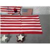 Image 8 : Qty 5 Red, White & Blue Star Ornaments, Patriotic USA Map, Flags, etc