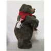 Image 8 : Qty 2 Plush Brown Bears in Santa Caps & Scarves, 14" Tall