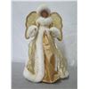 Image 8 : Angel with Gold Wings & Fur Trimmed Dress 16" Tall