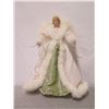 Image 2 : Angel with White Wings & Fur-Trimmed Dress, 16" Tall