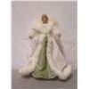 Image 8 : Angel with White Wings & Fur-Trimmed Dress, 16" Tall