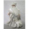 Image 2 : Santa with Silver Gift Bag & Fur-Trimmed Coat, 16" Tall