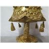 Image 8 : Gold-Tone Christmas Tree w/ Hanging Ornaments, 18" Tall