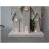 Image 8 : Snowy Church & House Illuminated Displays 9" & 25" Tall