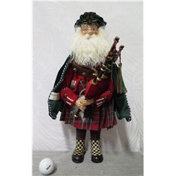 MacKenzie-Childs Santa w/ Bagpipes 19" Tall