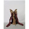 Image 2 : Angel w/ Gold Wings & Burgundy Dress, 21" Tall