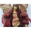 Image 8 : Angel w/ Gold Wings & Burgundy Dress, 21" Tall