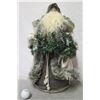 Image 1 : Santa in Gray & White Cape w/ Fur Accents, 18" Tall