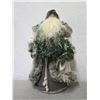 Image 2 : Santa in Gray & White Cape w/ Fur Accents, 18" Tall