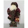 Image 2 : Santa in Burgundy Coat w/ Presents, 21" Tall