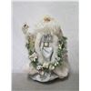 Image 2 : Santa in Silver Coat w/ Wreath of Presents, 17" Tall