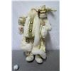 Image 1 : Santa in Gold Coat w/ Fur Trim & Presents 25" Tall