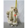 Image 25 : Santa in Gold Coat w/ Fur Trim & Presents 25" Tall