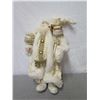 Image 2 : Santa in Gold Coat w/ Fur Trim & Presents 25" Tall