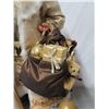 Image 25 : Santa in Fur-Trimmed Coat w/ Staff & Presents, 28" Tall