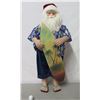 Image 1 : Hawaiian Santa in Aloha Wear & Slippers w/ Surfboard ,36" Tall