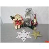 Image 2 : Misc Ornaments: 2 Santas, Reindeer, Stars & Tree Decorations