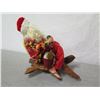 Image 8 : Hawaiian Santa Riding Wooden Turtle w/ Nautilus & Shells Gifts Bag