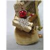 Image 24 : Santa in Gold Beaded Cape Holding Ornament & Presents, 18" Tall
