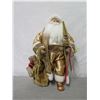 Image 2 : Santa in Gold Beaded Cape Holding Ornament & Presents, 18" Tall