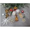 Image 1 : Qty Approx. 13 Christmas Tree Ornaments: Balls, Angel, Snowflakes, Ukulele, etc
