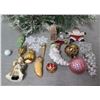 Image 1 : Qty Approx. 14 Christmas Tree Ornaments: Balls, Santas, Snowflakes, Bird, etc