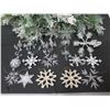 Image 2 : Qty Approx. 15 Christmas Tree Ornaments: Beaded, Snowflakes, Stars, etc