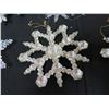 Image 8 : Qty Approx. 15 Christmas Tree Ornaments: Beaded, Snowflakes, Stars, etc