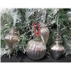 Image 1 : Qty 4 Christmas Tree Ornaments: Balls, Spheres, Cones