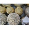 Image 8 : Qty Approx. 15 Christmas Tree Ornaments: Silver & Gold Colored Balls, etc