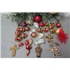Image 2 : Qty Approx. 30 Christmas Tree Ornaments: Balls, Crosses, Shoe, Balloon, etc