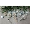 Image 1 : Qty Approx. 11 Christmas Tree Ornaments: Mirrored Disco Balls, Candy Cane, etc